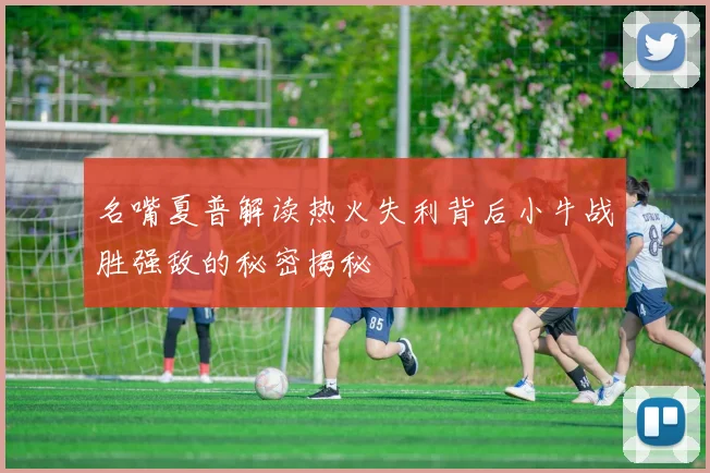 名嘴夏普解读热火失利背后小牛战胜强敌的秘密揭秘